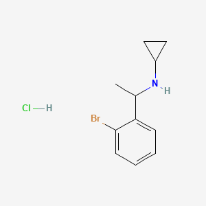N-[1-(2-Bromophenyl)ethyl]cyclopropanamine;hydrochloride