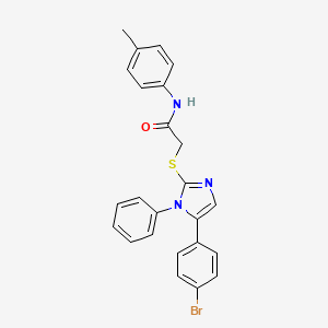 molecular formula C24H20BrN3OS B2789929 2-((5-(4-bromophenyl)-1-phenyl-1H-imidazol-2-yl)thio)-N-(p-tolyl)acetamide CAS No. 1207012-01-8