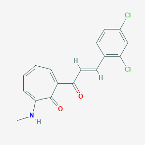 2-[3-(2,4-Dichlorophenyl)acryloyl]-7-(methylamino)-2,4,6-cycloheptatrien-1-one