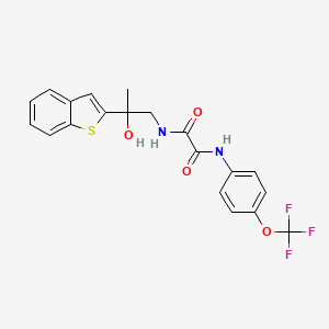 molecular formula C20H17F3N2O4S B2789938 N1-(2-(benzo[b]thiophen-2-yl)-2-hydroxypropyl)-N2-(4-(trifluoromethoxy)phenyl)oxalamide CAS No. 2034256-73-8