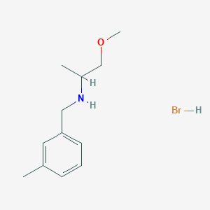 molecular formula C12H20BrNO B2789949 (2-Methoxy-1-methyl-ethyl)-(3-methyl-benzyl)-amine hydrobromide CAS No. 1052529-83-5
