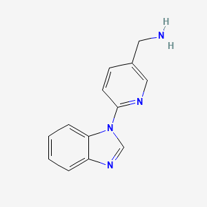molecular formula C13H12N4 B2789959 [6-(1H-1,3-benzodiazol-1-yl)pyridin-3-yl]methanamine CAS No. 953748-84-0