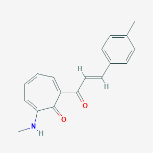 molecular formula C18H17NO2 B278997 2-(Methylamino)-7-[3-(4-methylphenyl)acryloyl]-2,4,6-cycloheptatrien-1-one 