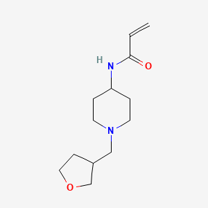 molecular formula C13H22N2O2 B2789983 N-[1-(Oxolan-3-ylmethyl)piperidin-4-yl]prop-2-enamide CAS No. 2195970-16-0