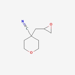 molecular formula C9H13NO2 B2789986 4-(Oxiran-2-ylmethyl)oxane-4-carbonitrile CAS No. 1823985-01-8