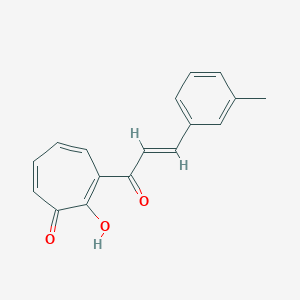 molecular formula C17H14O3 B278999 2-Hydroxy-3-[3-(3-methylphenyl)acryloyl]-2,4,6-cycloheptatrien-1-one 