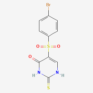 molecular formula C10H7BrN2O3S2 B2789994 5-[(4-bromophenyl)sulfonyl]-2-thioxo-2,3-dihydropyrimidin-4(1H)-one CAS No. 1255776-64-7