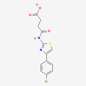molecular formula C13H11BrN2O3S B2789996 4-((4-(4-Bromophenyl)thiazol-2-yl)amino)-4-oxobutanoic acid CAS No. 71591-70-3