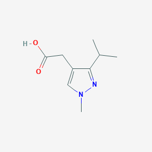 molecular formula C9H14N2O2 B2790003 2-[1-methyl-3-(propan-2-yl)-1H-pyrazol-4-yl]acetic acid CAS No. 1368172-04-6