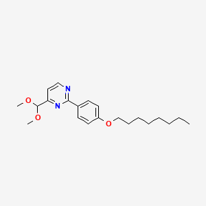 molecular formula C21H30N2O3 B2790008 4-(Dimethoxymethyl)-2-[4-(octyloxy)phenyl]pyrimidine CAS No. 477871-01-5