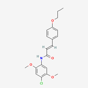 molecular formula C20H22ClNO4 B2790017 (2E)-N-(4-chloro-2,5-dimethoxyphenyl)-3-(4-propoxyphenyl)prop-2-enamide CAS No. 433693-76-6