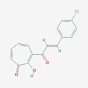 2-Hydroxy-3-[3-(4-chlorophenyl)propenoyl]cyclohepta-2,4,6-triene-1-one