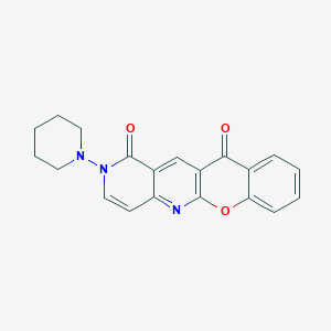 molecular formula C20H17N3O3 B2790026 2-piperidino-1H-chromeno[2,3-b][1,6]naphthyridine-1,11(2H)-dione CAS No. 303995-55-3