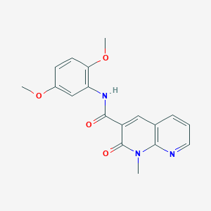 molecular formula C18H17N3O4 B2790046 N-(2,5-dimethoxyphenyl)-1-methyl-2-oxo-1,2-dihydro-1,8-naphthyridine-3-carboxamide CAS No. 899744-78-6