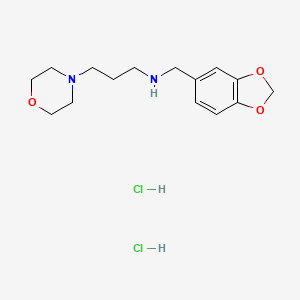 molecular formula C15H24Cl2N2O3 B2790049 Benzo[1,3]dioxol-5-ylmethyl-(3-morpholin-4-YL-propyl)-amine dihydrochloride CAS No. 1052412-66-4