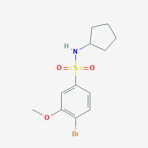 molecular formula C12H16BrNO3S B279005 4-bromo-N-cyclopentyl-3-methoxybenzenesulfonamide 