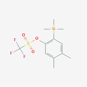 molecular formula C12H17F3O3SSi B2790051 4,5-二甲基-2-(三甲基硅基)苯基三氟甲烷磺酸酯 CAS No. 458566-99-9