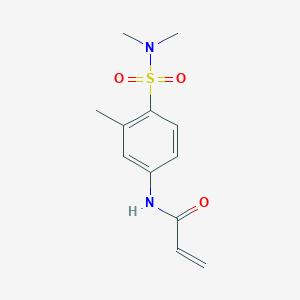 molecular formula C12H16N2O3S B2790060 N-[4-(Dimethylsulfamoyl)-3-methylphenyl]prop-2-enamide CAS No. 2361639-23-6