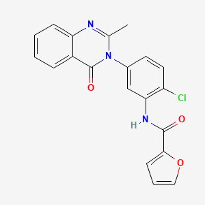 N-(2-chloro-5-(2-methyl-4-oxoquinazolin-3(4H)-yl)phenyl)furan-2-carboxamide