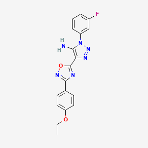 4-(3-(4-ethoxyphenyl)-1,2,4-oxadiazol-5-yl)-1-(3-fluorophenyl)-1H-1,2,3-triazol-5-amine