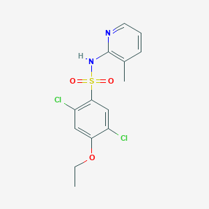 molecular formula C14H14Cl2N2O3S B279007 2,5-dichloro-4-ethoxy-N-(3-methyl-2-pyridinyl)benzenesulfonamide 