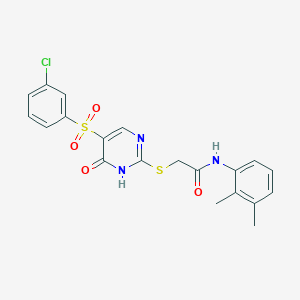 2-((5-((3-chlorophenyl)sulfonyl)-6-oxo-1,6-dihydropyrimidin-2-yl)thio)-N-(2,3-dimethylphenyl)acetamide