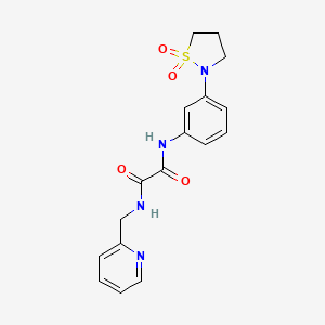 N1-(3-(1,1-dioxidoisothiazolidin-2-yl)phenyl)-N2-(pyridin-2-ylmethyl)oxalamide