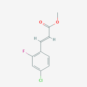 molecular formula C10H8ClFO2 B2790082 Methyl (E)-3-(4-chloro-2-fluorophenyl)prop-2-enoate CAS No. 1000052-58-3
