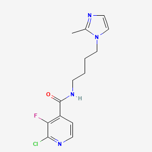 2-chloro-3-fluoro-N-[4-(2-methyl-1H-imidazol-1-yl)butyl]pyridine-4-carboxamide