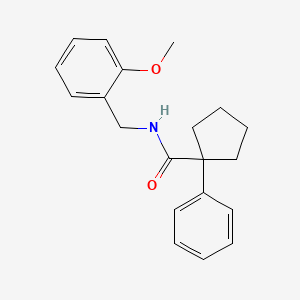 molecular formula C20H23NO2 B2790100 N-[(2-methoxyphenyl)methyl]-1-phenylcyclopentane-1-carboxamide CAS No. 1024193-21-2