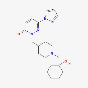 molecular formula C20H29N5O2 B2790108 2-({1-[(1-hydroxycyclohexyl)methyl]piperidin-4-yl}methyl)-6-(1H-pyrazol-1-yl)-2,3-dihydropyridazin-3-one CAS No. 2097912-56-4