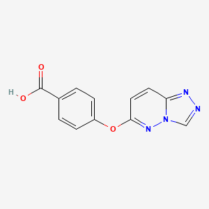 molecular formula C12H8N4O3 B2790125 4-([1,2,4]Triazolo[4,3-b]pyridazin-6-yloxy)benzoic acid CAS No. 1219546-90-3