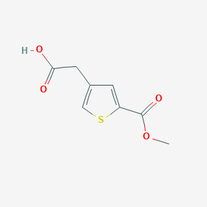 molecular formula C8H8O4S B2790126 2-(5-Methoxycarbonylthiophen-3-yl)acetic acid CAS No. 2375259-34-8