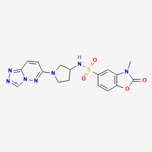 molecular formula C17H17N7O4S B2790129 N-(1-([1,2,4]triazolo[4,3-b]pyridazin-6-yl)pyrrolidin-3-yl)-3-methyl-2-oxo-2,3-dihydrobenzo[d]oxazole-5-sulfonamide CAS No. 2034337-03-4