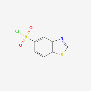 molecular formula C7H4ClNO2S2 B2790132 5-Benzothiazolesulfonyl chloride CAS No. 227278-83-3