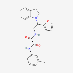 N1-(2-(furan-2-yl)-2-(indolin-1-yl)ethyl)-N2-(m-tolyl)oxalamide