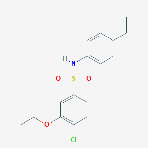 molecular formula C16H18ClNO3S B279014 4-氯-3-乙氧基-N-(4-乙基苯基)苯磺酰胺 