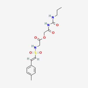 [2-oxo-2-(propylcarbamoylamino)ethyl] 2-[[(E)-2-(4-methylphenyl)ethenyl]sulfonylamino]acetate