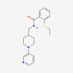 2-(ethylthio)-N-((1-(pyridin-3-yl)piperidin-4-yl)methyl)benzamide