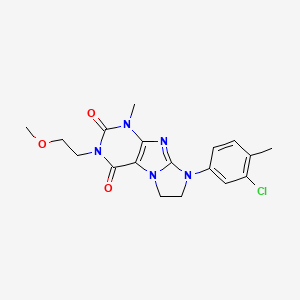 6-(3-chloro-4-methylphenyl)-2-(2-methoxyethyl)-4-methyl-7,8-dihydropurino[7,8-a]imidazole-1,3-dione