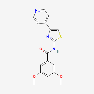 molecular formula C17H15N3O3S B2790161 3,5-dimethoxy-N-(4-pyridin-4-yl-1,3-thiazol-2-yl)benzamide CAS No. 441290-35-3