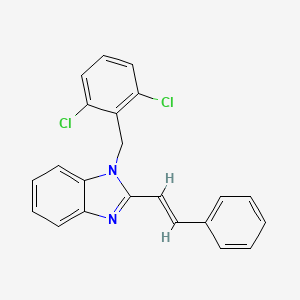 molecular formula C22H16Cl2N2 B2790176 1-(2,6-dichlorobenzyl)-2-styryl-1H-1,3-benzimidazole CAS No. 306977-84-4