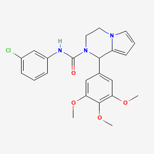molecular formula C23H24ClN3O4 B2790179 N-(3-chlorophenyl)-1-(3,4,5-trimethoxyphenyl)-3,4-dihydropyrrolo[1,2-a]pyrazine-2(1H)-carboxamide CAS No. 899984-70-4