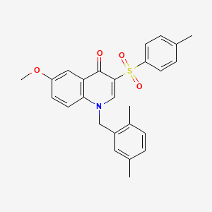 1-[(2,5-dimethylphenyl)methyl]-6-methoxy-3-(4-methylbenzenesulfonyl)-1,4-dihydroquinolin-4-one