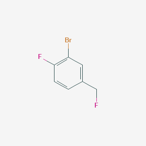 molecular formula C7H5BrF2 B2790182 2-Bromo-1-fluoro-4-(fluoromethyl)benzene CAS No. 1783551-07-4