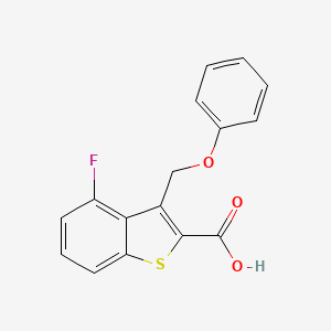 molecular formula C16H11FO3S B2790187 4-Fluoro-3-(phenoxymethyl)-1-benzothiophene-2-carboxylic acid CAS No. 929974-17-4