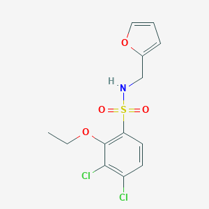 molecular formula C13H13Cl2NO4S B279019 3,4-dichloro-2-ethoxy-N-(2-furylmethyl)benzenesulfonamide 
