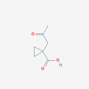 molecular formula C7H10O3 B2790196 1-(2-Oxopropyl)cyclopropane-1-carboxylic acid CAS No. 1784614-04-5