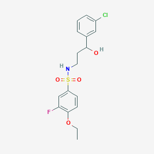 N-(3-(3-chlorophenyl)-3-hydroxypropyl)-4-ethoxy-3-fluorobenzenesulfonamide