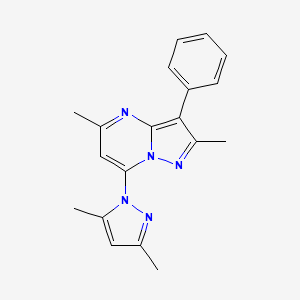 7-(3,5-dimethyl-1H-pyrazol-1-yl)-2,5-dimethyl-3-phenylpyrazolo[1,5-a]pyrimidine